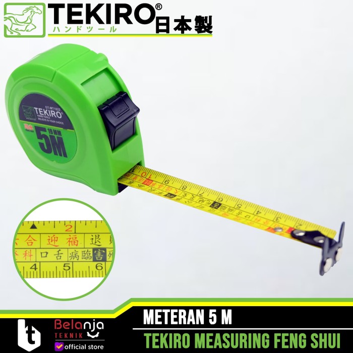 Tekiro Meteran Feng Shui M Measruing Tape Roll Matic Meter Tekiro