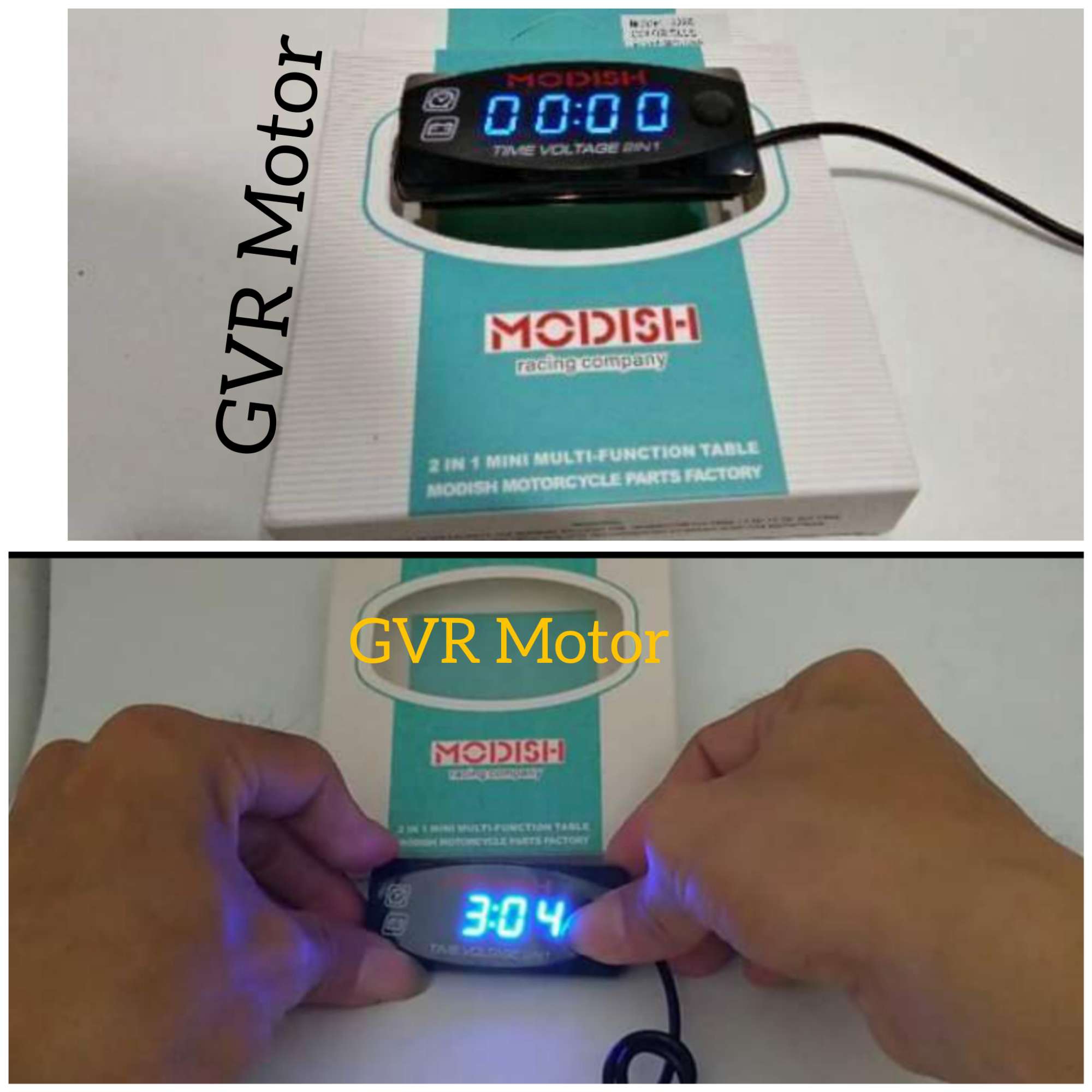 Jam Digitar Voltmeter Universal Buat Motor Dan Mobil Lazada Indonesia