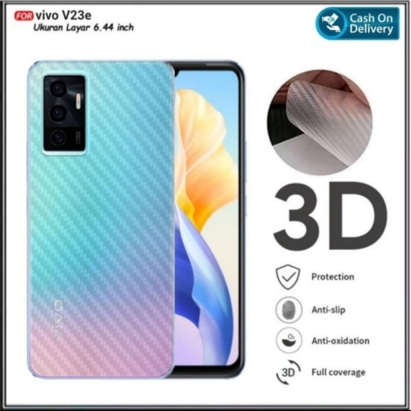 SKIN CARBON VIVO V23E GARSKIN CARBON 3D STIKER BACK FILM VIOLETTE