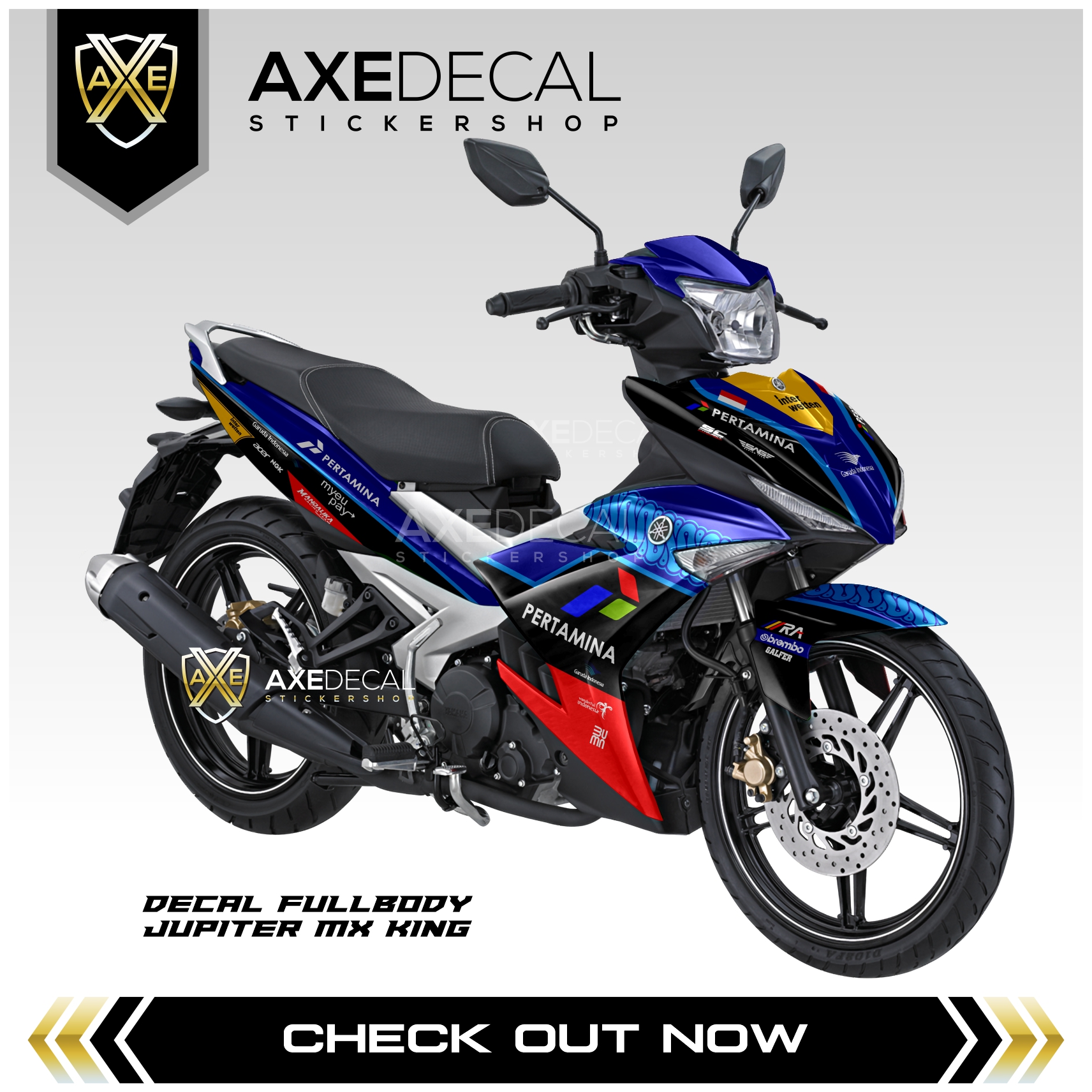 Decal Fullbody Jupiter Mx King Mandalika Pertamina Stiker Motor