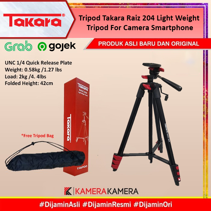 Takara Raiz Light Weight Tripod For Camera Smartphone Lazada