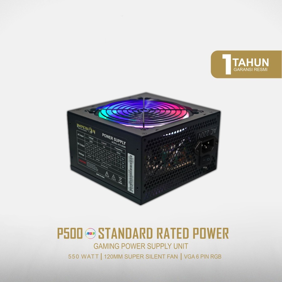 Power Supply Psu Imperion P W Led Vga Pin Rgb Lazada Indonesia