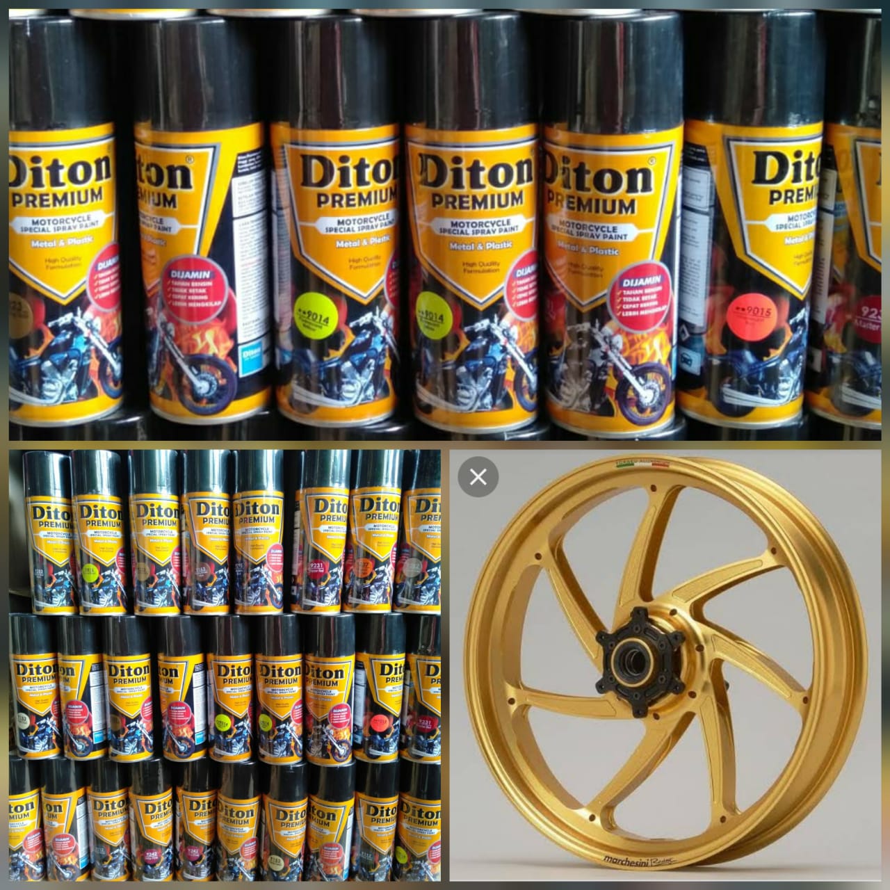 Pilok Pilox Diton Premium Varian Velg Pelg Titanum Grey 9282 Bronze