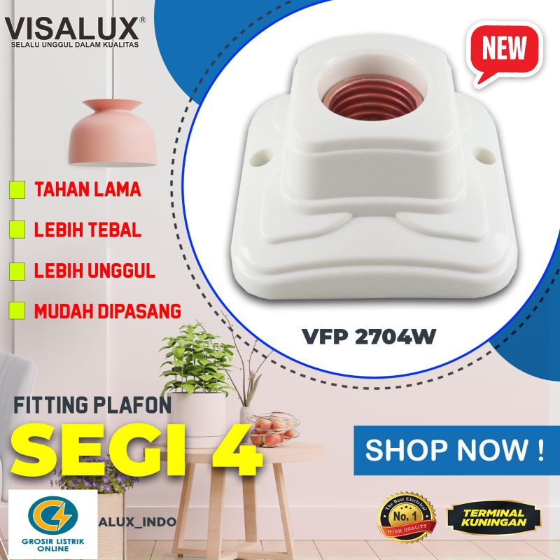 FITTING LAMPU PLAFON KOTAK SEGI 4 MURAH SGOOSE VISALUX Lazada Indonesia