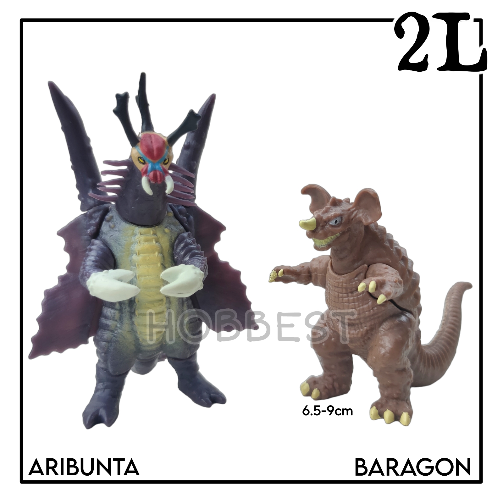 Action Figure GODZILLA X KAIJU Isi 2 Pcs Miniatur Topper Kue Pajangan