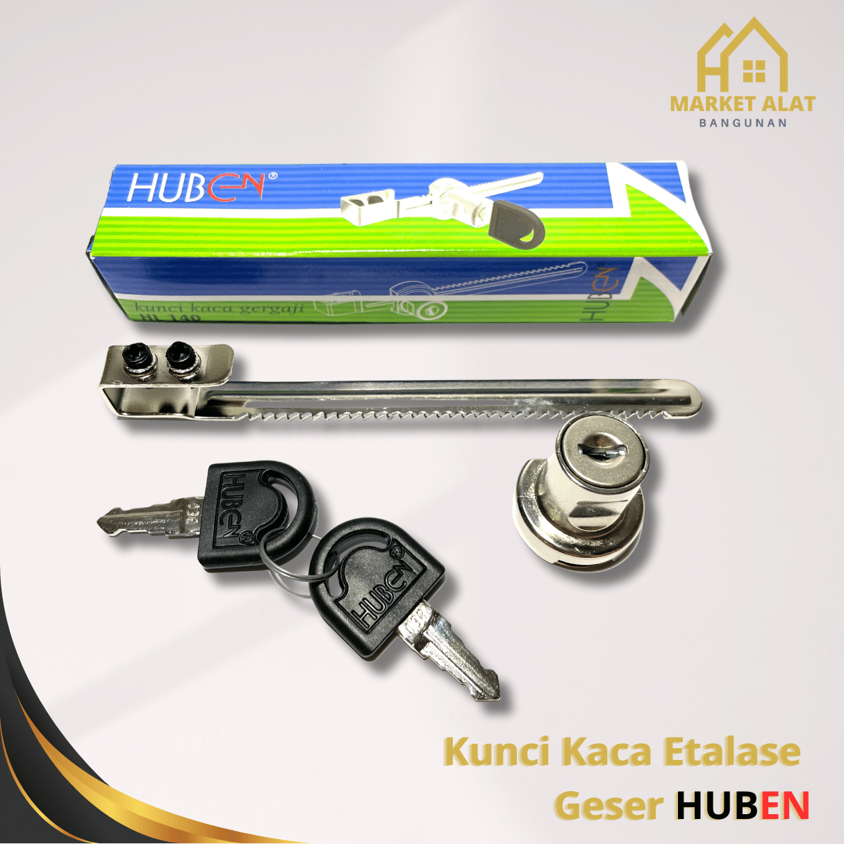 Kunci Kaca Etalase Geser Huben Hl Kunci Kaca Gergaji Lazada