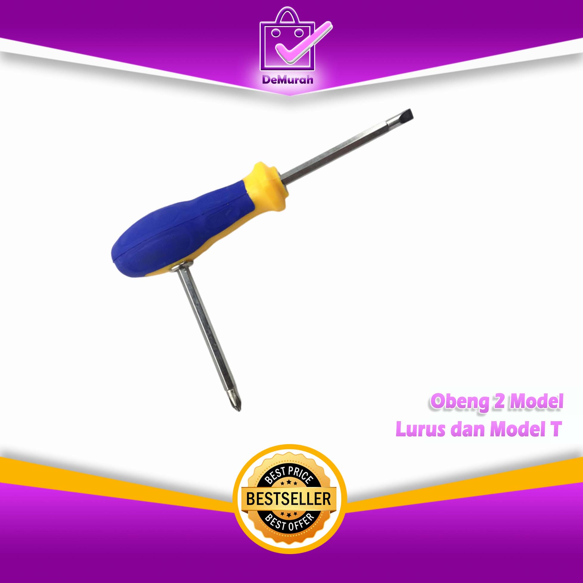 Obeng Model Bolak Balik Lurus Dan Model T Plus Minus In A