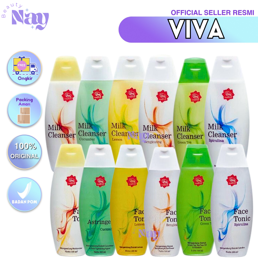 Viva Cosmetic Air Mawar Milk Cleanser Face Tonic Bengkuang Bengkoang