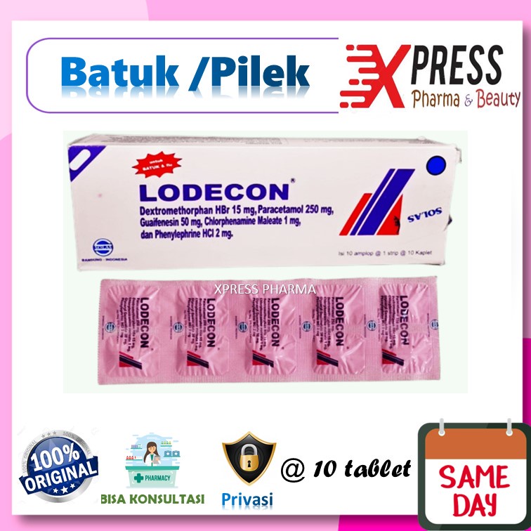 Xpress Lodecon Pink Strip Obat Batuk Pilek Lodekon Tablet Kaplet Zc