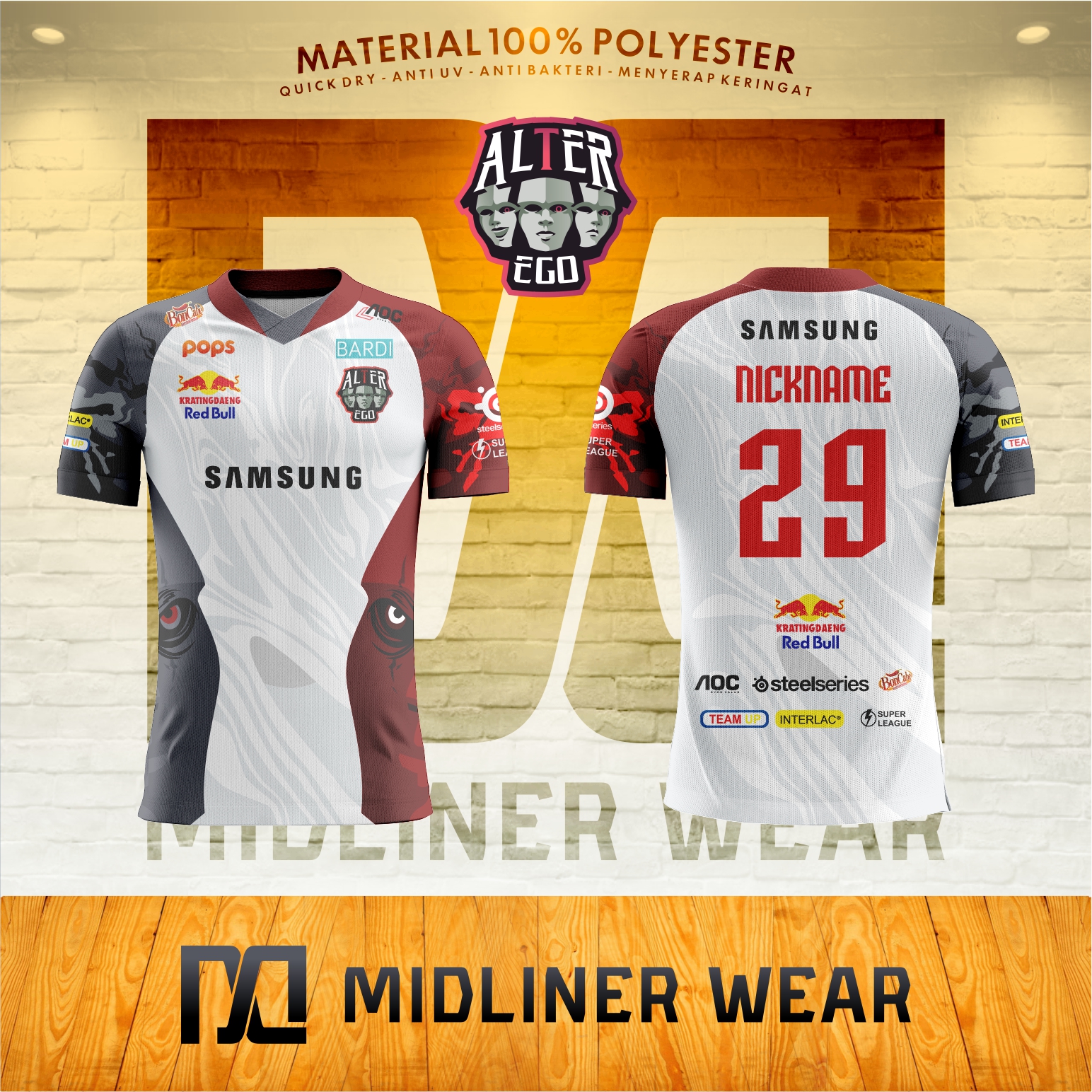 Jersey Kaos Baju Alter Ego Mpl Season Putih Gaming Lazada