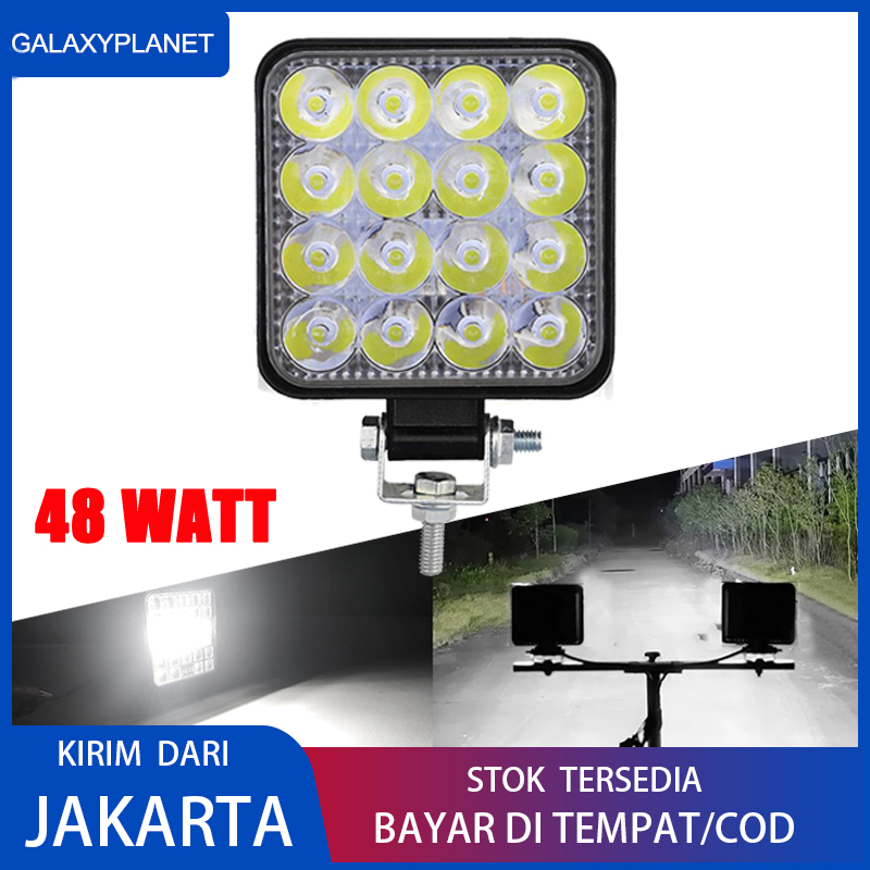 Dikirim Dari Jakarta 48W Lampu Tembak Sorot LED Putih Worklight Mobil