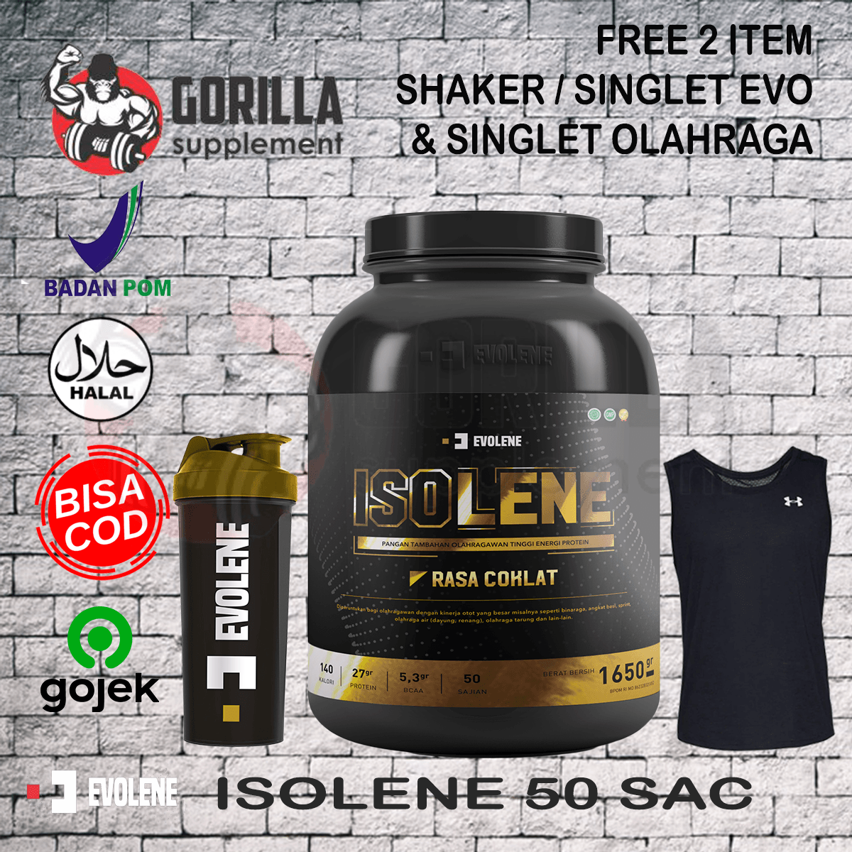 EVOLENE Isolene 50 Sachet Whey Protein Isolate Lazada Indonesia