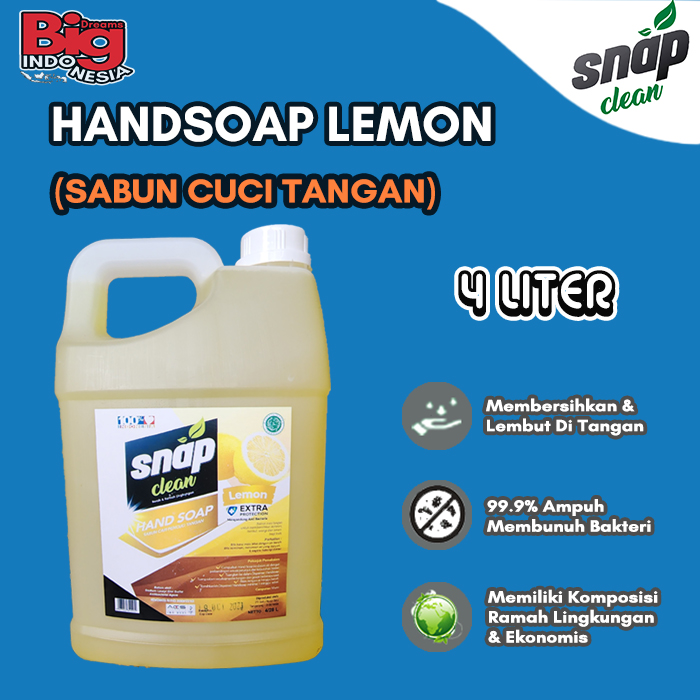 Sabun Cuci Tangan Hand Soap Handwash Snap Clean 4 Liter Lazada Indonesia