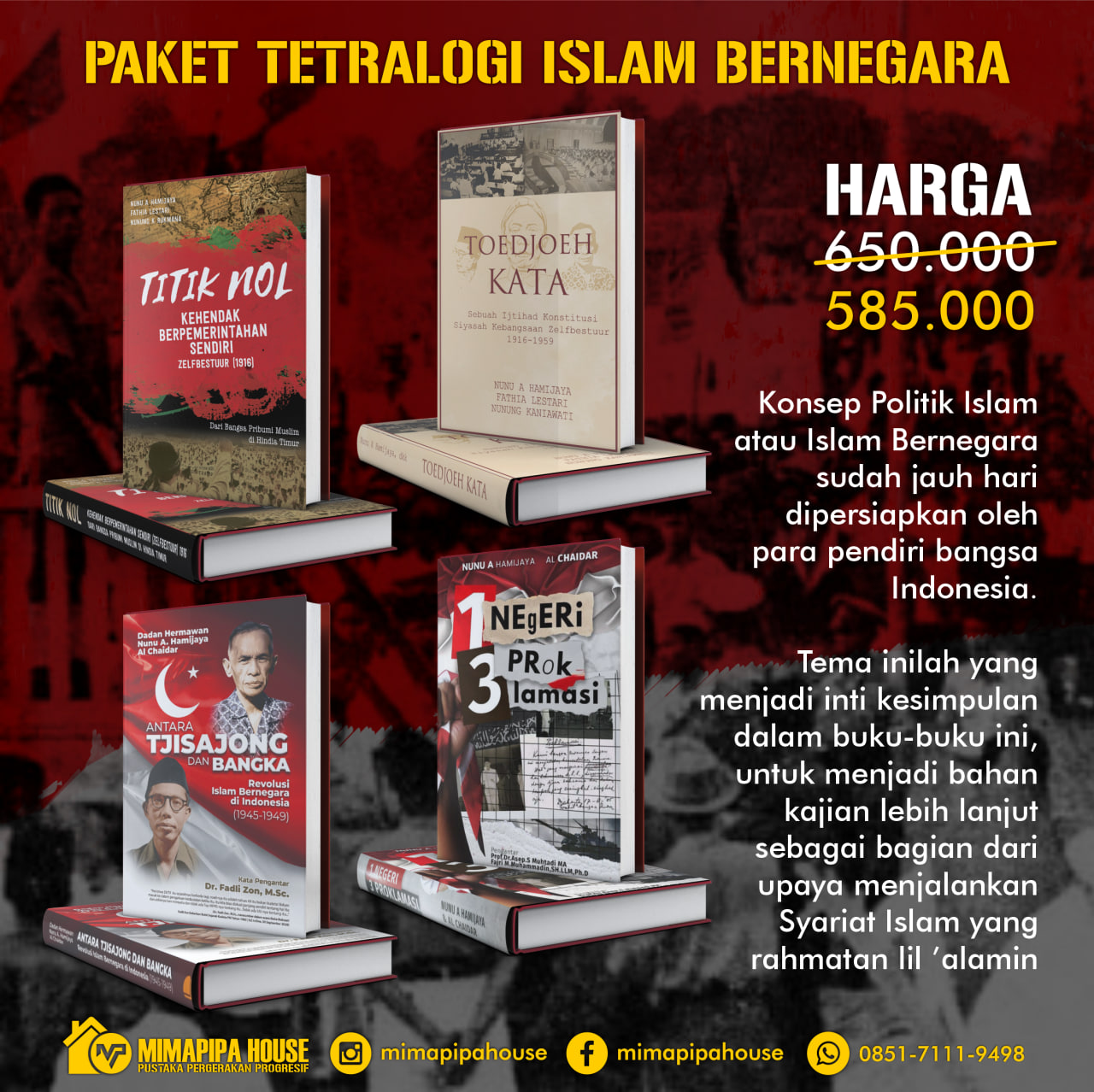 Paket Tetralogi Islam Bernegara Nunu Hamijaya Al Chaidar Lazada