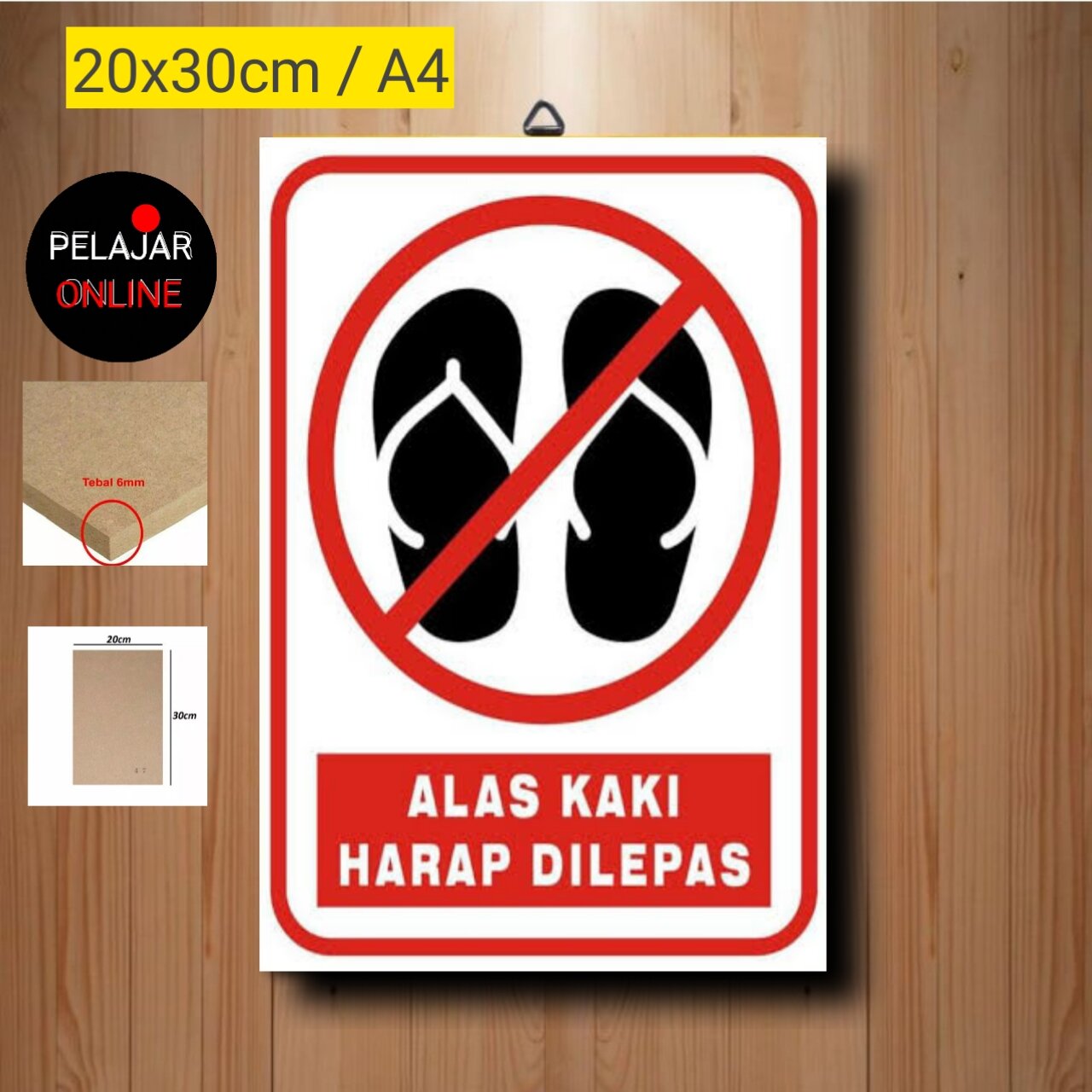 Papan Tanda Alas Kaki Harap Di Lepas Lazada Indonesia