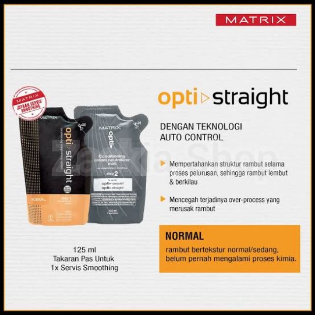 Matrix Optistraight Normal Mini Opti Straight Paket Smoothing 125ml