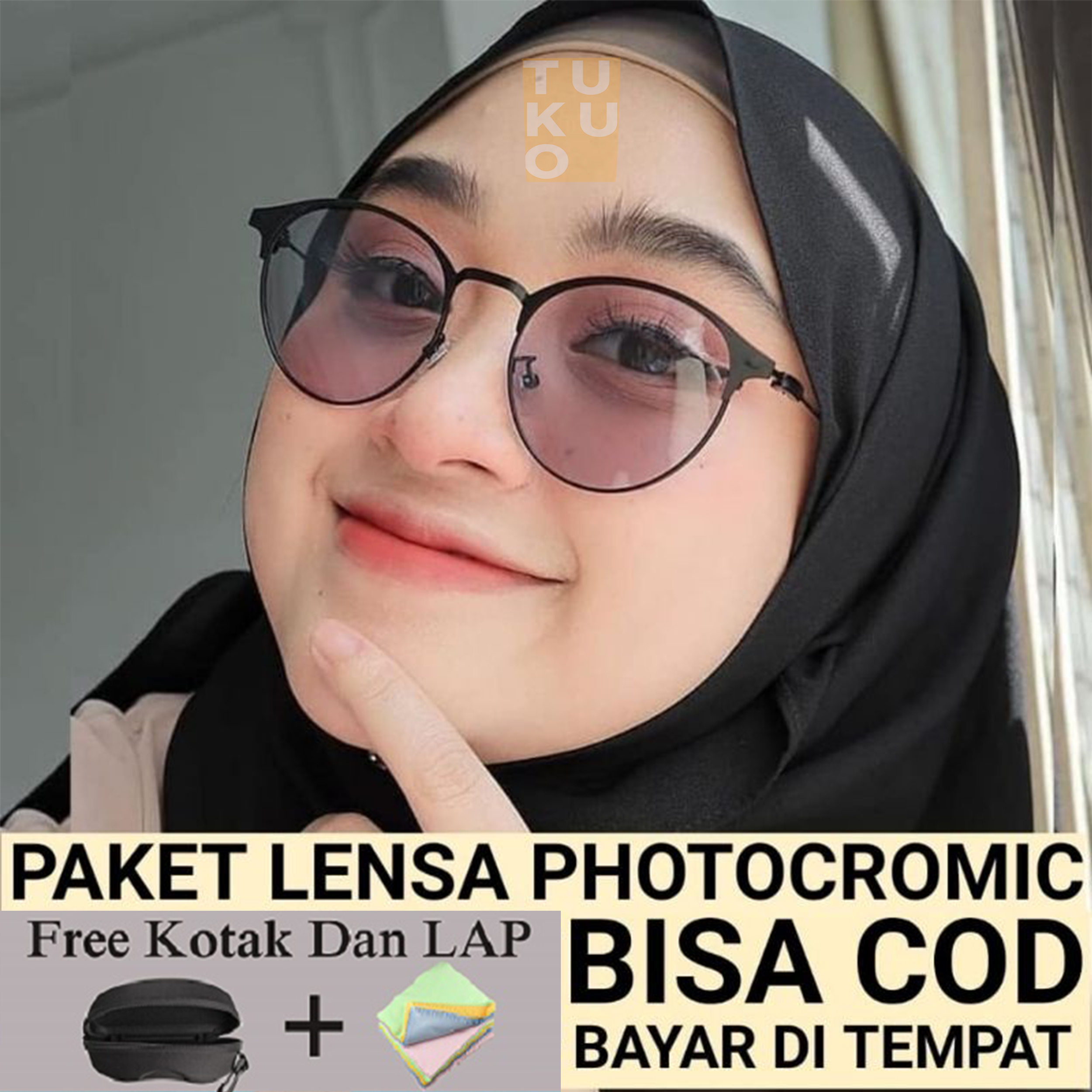 Gratis Box Lap Real Pict Kacamata Photogrey Photocromic Lensa