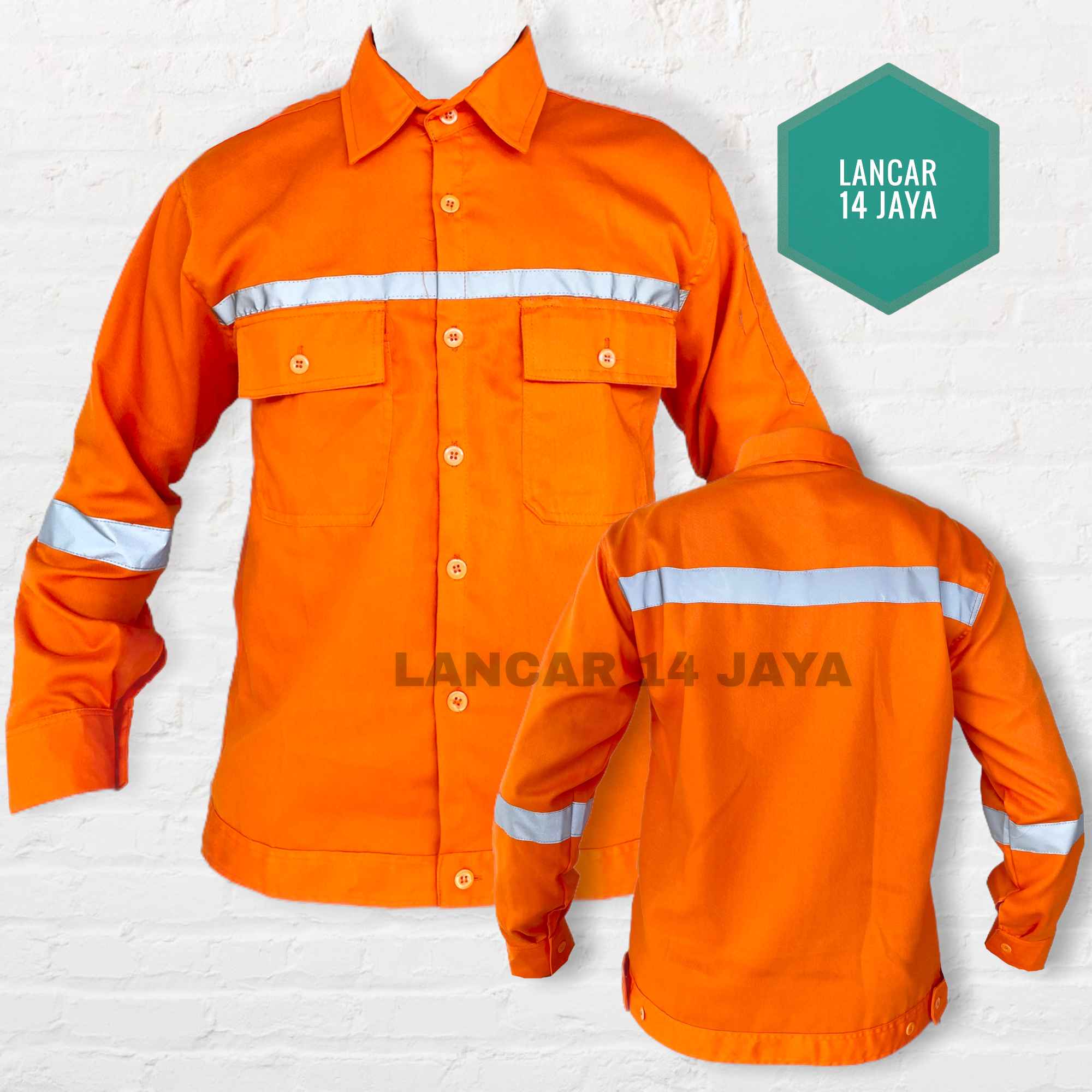 SERAGAM KERJA SAFETY PROYEK ATASAN WERPACK KATELPAK KEMEJA SAFETY FIRST