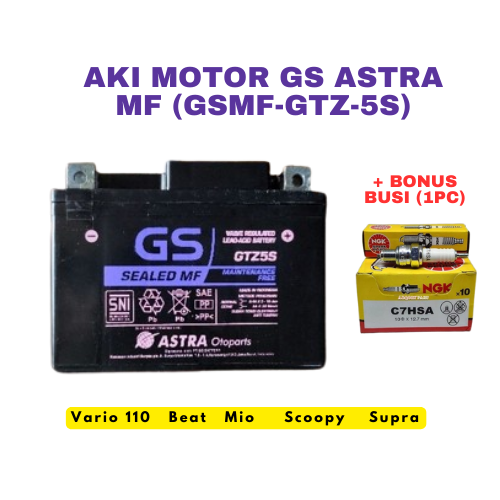 Free Busi Aki Motor GS ASTRA MF GSMF GTZ 5S Beat Vario Scoopy Mio