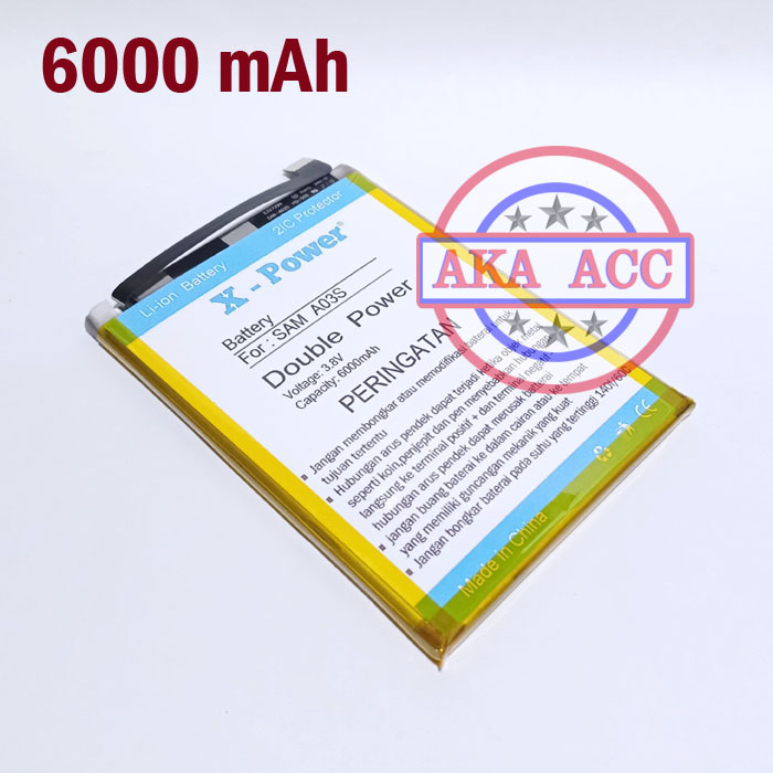 Baterai Samsung Galaxy A03S A035F HQ50S Batu Batre Tanam Double Power