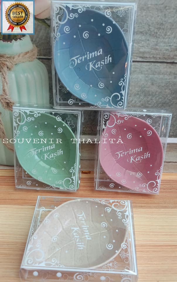 Souvenir Pcs Mangkok Daun Oval Bahan Jerami Kemasan Mika Cantik