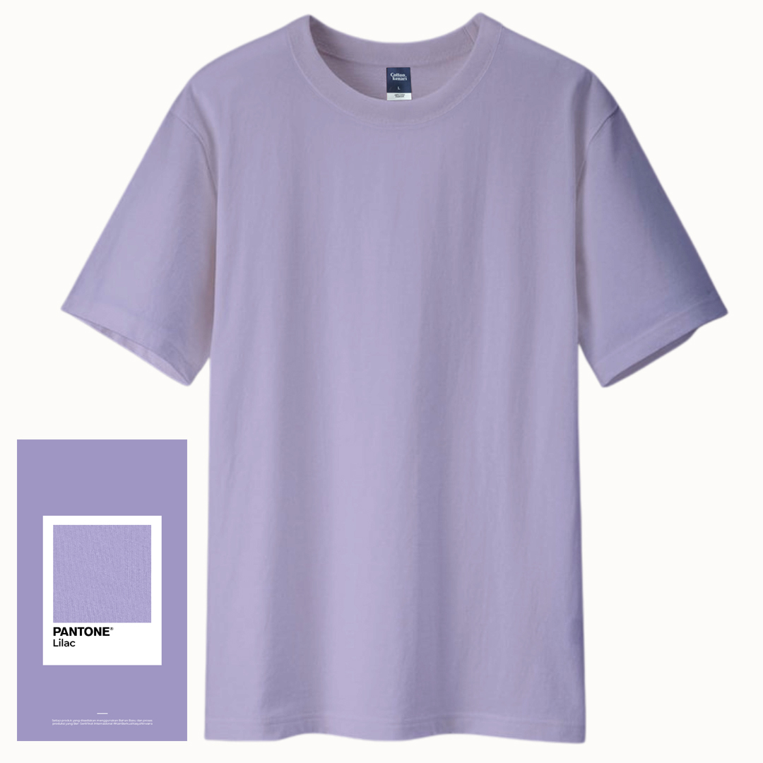 Mcdxbts Kaos Polos Ungu Lilac Cotton Combed Oeko Tex Lazada