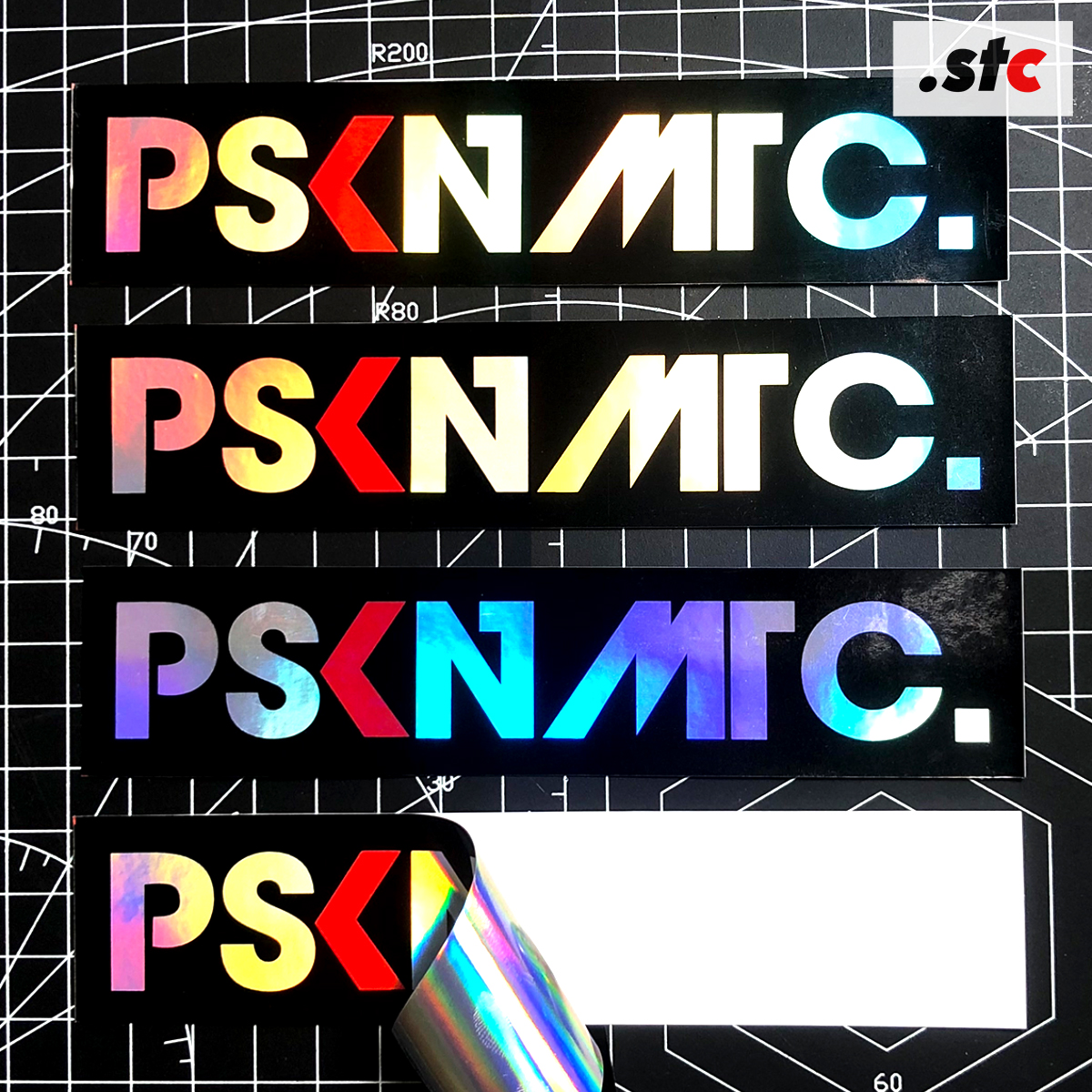 Isi 05 Stiker Hologram PSKN MTC Pasukan Matic Graftac Laminasi Glosy