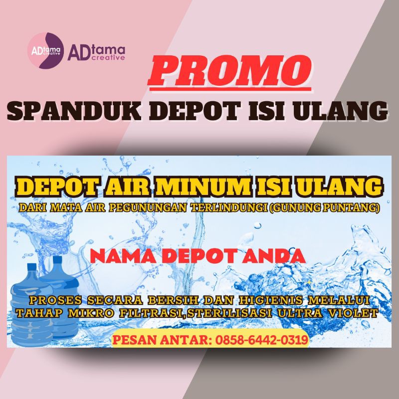 Spanduk Banner Depot Isi Ulang Promo Cetak Spanduk Bahan Flexy 260gr