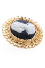 1901 Jewelry Elizabeth Brooch - Bros Wanita - Hitam
