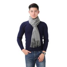 2017 NEW Scarf in Kashmir Brand Men's Scarves in Wool Warm Shawls Cotton Designer Gland Womens Wraps (Grey )