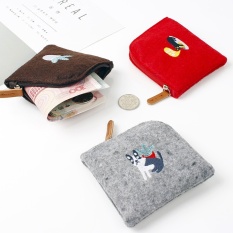 2017 new style of cartoon coins wrap female lovely small change to wrap mini felt packet Han Ban Duan's style to revive old customs small purse - intl