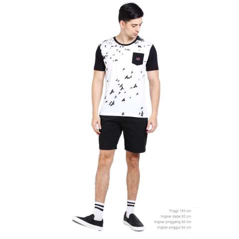 3 Second Men Tshirt Black Diskon discount murah bazaar baju celana fashion brand branded 4