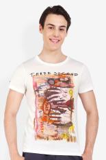 3 Second Men Tshirt Cream Diskon discount murah bazaar baju celana fashion brand branded
