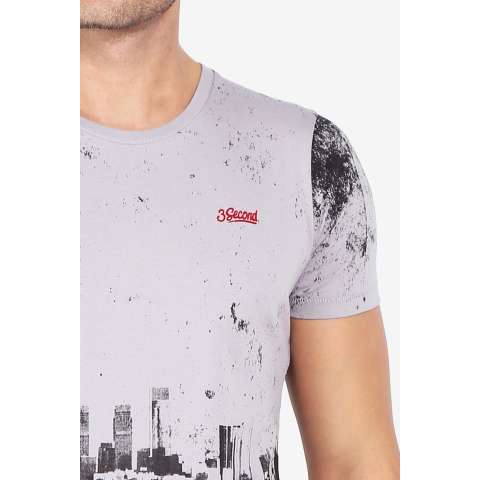 3 Second Men Tshirt Grey Diskon discount murah bazaar baju celana fashion brand branded 3