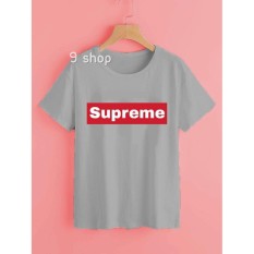 9 Shop Kaos Cewek Tumblr Tee SUPREME - GREY | Kaos Wanita | T-shirt Wanita | Kaos Lengan Pendek | Kaos Wanita Murah | Kaos Tulisan | Atasan Wanita | Kaos Remaja