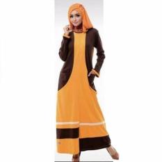 Alnita AG-15 Baju Muslim Baju Hijab Baju Muslim Modern Wanita Baju Muslim Gamis Dress Kaos Kuning Kunyit