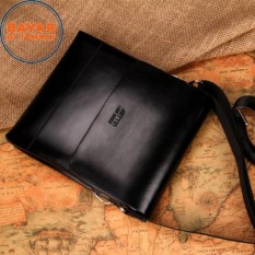 Asttin Tas Kulit Pria 10 Inchi PU Leather Premium Expandable Waterproof Original - Black