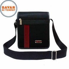 Asttin Tas Selempang Pria 8 Inchi 5115 Material Polyester Salur Casual - Black