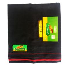 Atlas Sarung Tenun Eksklusif Hitam Polos