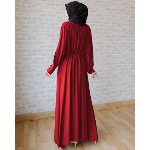 Ayako Fashion Long Sleeve Maxi Hilda (Maroon) 2