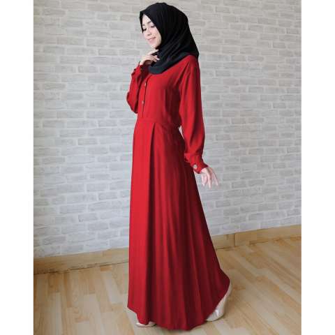 Ayako Fashion Long Sleeve Maxi Hilda (Maroon) 1