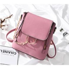 Korean Fashion Style Babosarang Tas Batam Ransel Selempang Backpack Wanita Cewek Korea Fashion Multifungsi Bahan PU Leather