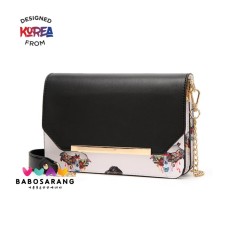 Korean Fashion Style Babosarang Tas Batam Selempang Clutch Wanita Cewek Korea Fashion Multifungsi Bahan PU Leather BS16