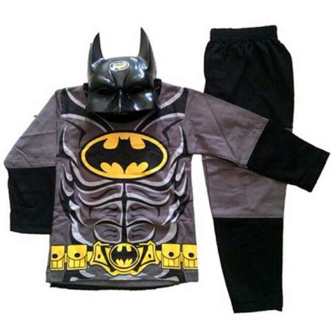 Baju Anak Kostum Topeng Superhero Batman - 1 set SIZE 4-6 (1-2 TAHUN) 2