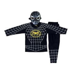 Baju Anak Kostum Topeng Superhero Spiderman HItam(FA61)