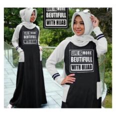 Baju Muslim Gamis Hijab Pashmina Murah Promo Lebaran Simple Cantik