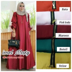 Baju Original Gamis Imel Maxy Dress Balotely Baju Panjang Casual Wanita Hijab Baju Modern Trendy Warna Bata