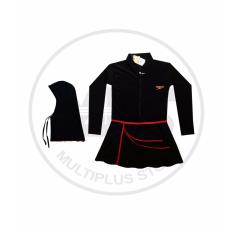 BAJU SPEEDO MUSLIMAH LIST MERAH HITAM