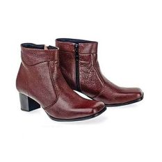 Baricco BRC 309 Sepatu Boots Formal Wanita Kulit Asli Modis ( Coklat )