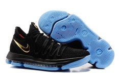 Sepatu Basket KD 10 EP Zoom Golden State Warriors NBA Sepatu Apa Yang Durant ELITE Pria RESMI Outdoors #35 Kevin Wayne Durant (Hitam) -Intl